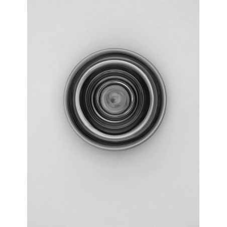 Kinkiet designerski okrągły Luce 15cm LED 3000K transparentny / czarny