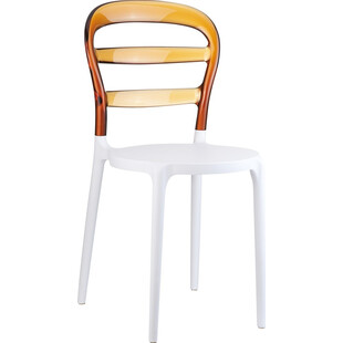 Krzesło Miss Bibi białe/przezroczyste Siesta - Stylowy design!