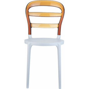 Krzesło Miss Bibi białe/przezroczyste Siesta - Stylowy design!