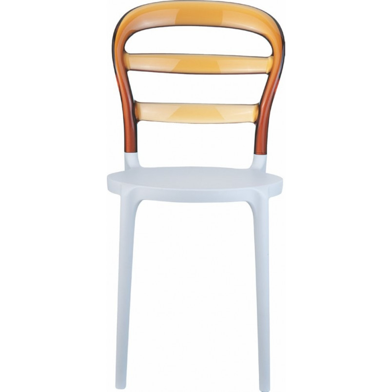 Krzesło Miss Bibi białe/przezroczyste Siesta - Stylowy design!