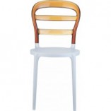 Krzesło Miss Bibi białe/przezroczyste Siesta - Stylowy design!