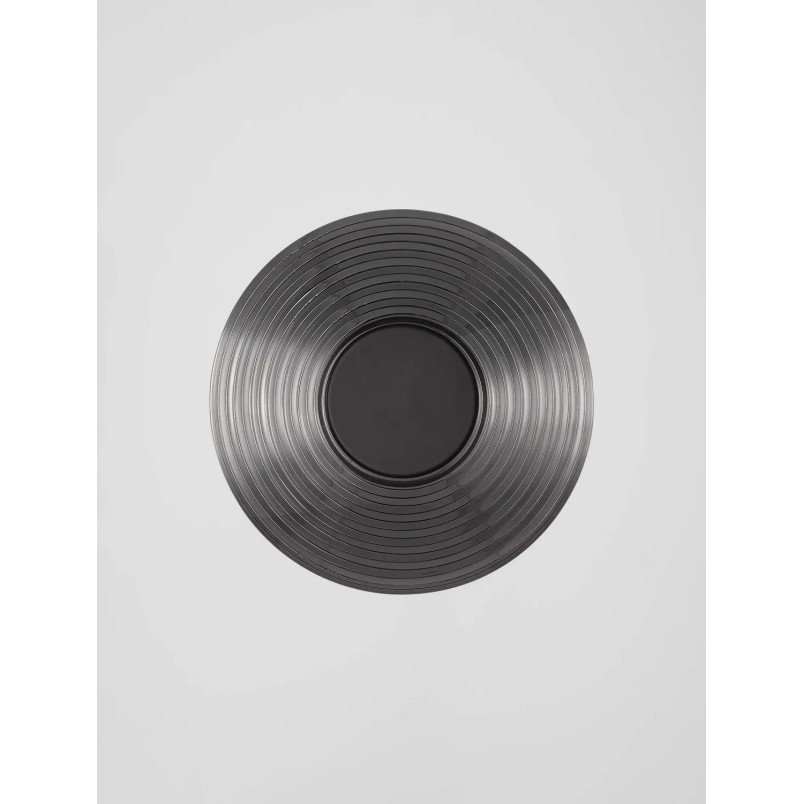 Kinkiet szklany okrągły Marsella 30cm LED 3000K szkło dymione / czarny nikiel