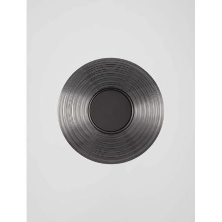 Kinkiet szklany okrągły Marsella 30cm LED 3000K szkło dymione / czarny nikiel