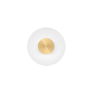 Kinkiet szklany okrągły Rio 20cm LED 3000K złoto-mosiężny metal / przezroczyste szkło 