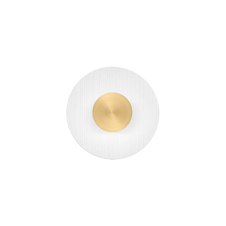 Kinkiet szklany okrągły Rio 20cm LED 3000K złoto-mosiężny metal / przezroczyste szkło 