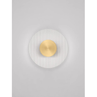 Kinkiet szklany okrągły Rio 20cm LED 3000K złoto-mosiężny metal / przezroczyste szkło 