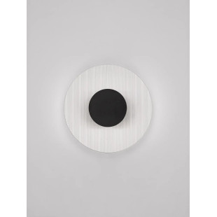 Kinkiet szklany okrągły Rio 20cm LED 3000K czarny metal / przezroczyste szkło 