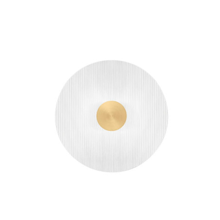 Kinkiet szklany okrągły Rio 30cm LED 3000K złoto-mosiężny metal / przezroczyste szkło 