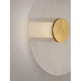 Kinkiet szklany okrągły Rio 30cm LED 3000K złoto-mosiężny metal / przezroczyste szkło 
