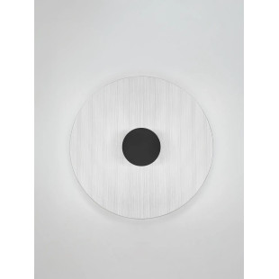 Kinkiet szklany okrągły Rio 30cm LED 3000K czarny metal / przezroczyste szkło 