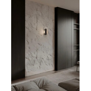 Kinkiet szklany owalny Rio 30cm LED 3000K czany metal / przezroczyste szkło 