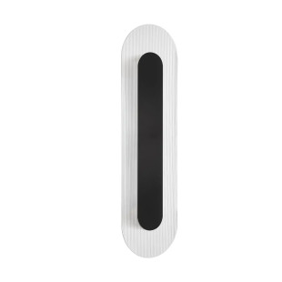 Kinkiet szklany owalny Rio 50cm LED 3000K czany metal / przezroczyste szkło 