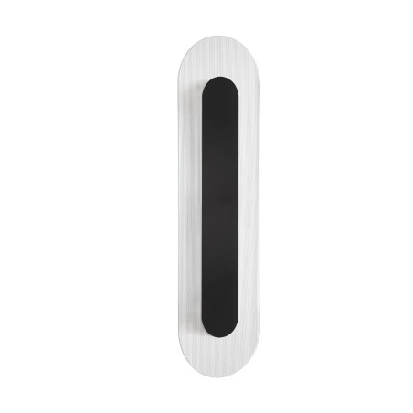 Kinkiet szklany owalny Rio 50cm LED 3000K czany metal / przezroczyste szkło 