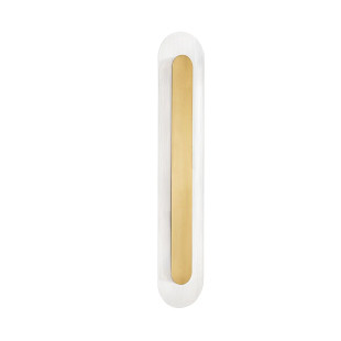Kinkiet szklany owalny Rio 70cm LED 3000K złoto-mosiężny metal / przezroczyste szkło 