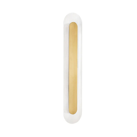Kinkiet szklany owalny Rio 70cm LED 3000K złoto-mosiężny metal / przezroczyste szkło 