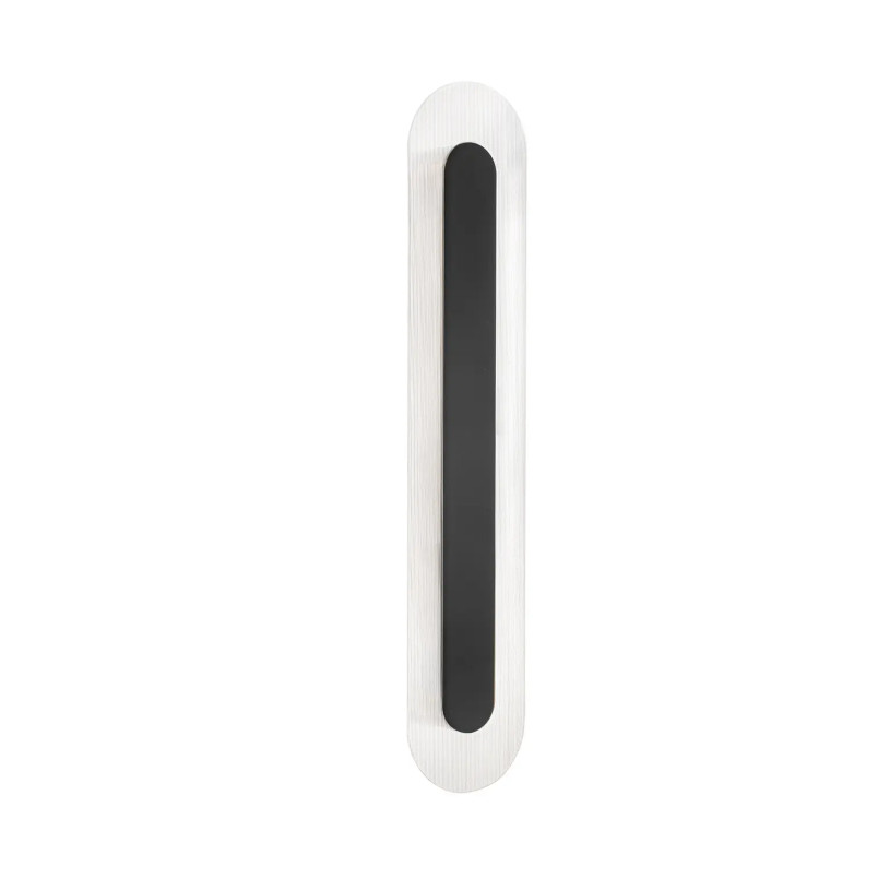 Kinkiet szklany owalny Rio 70cm LED 3000K czany metal / przezroczyste szkło 