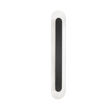 Kinkiet szklany owalny Rio 70cm LED 3000K czany metal / przezroczyste szkło 