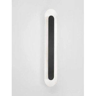 Kinkiet szklany owalny Rio 70cm LED 3000K czany metal / przezroczyste szkło 