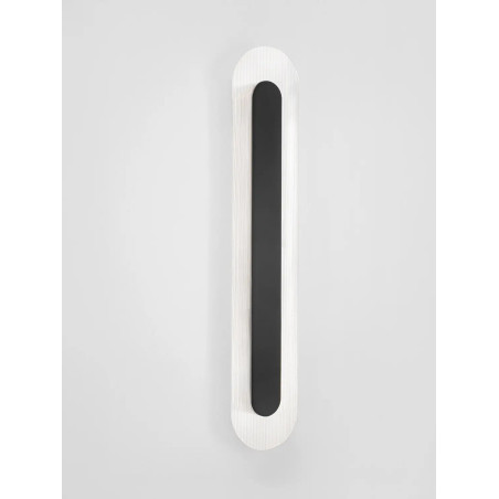 Kinkiet szklany owalny Rio 70cm LED 3000K czany metal / przezroczyste szkło 