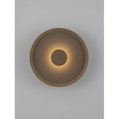Kinkiet okrągły modern - ściemniany Appio 25,5cm LED CCT 2700-3000-4000K beżowo-szary