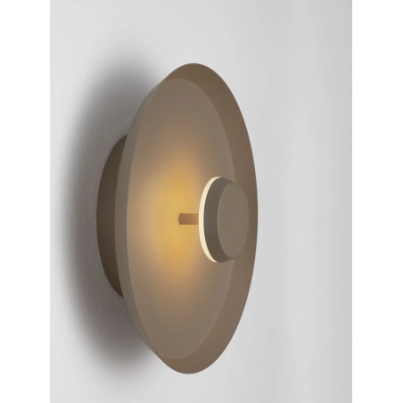 Kinkiet okrągły modern - ściemniany Appio 25,5cm LED CCT 2700-3000-4000K beżowo-szary