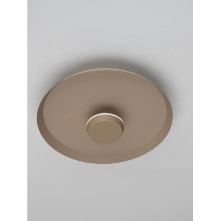 Kinkiet okrągły modern - ściemniany Appio 25,5cm LED CCT 2700-3000-4000K beżowo-szary