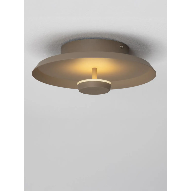 Kinkiet okrągły modern - ściemniany Appio 25,5cm LED CCT 2700-3000-4000K beżowo-szary