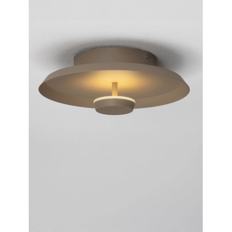 Kinkiet okrągły modern - ściemniany Appio 25,5cm LED CCT 2700-3000-4000K beżowo-szary