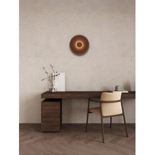 Kinkiet okrągły modern - ściemniany Appio 25,5cm LED CCT 2700-3000-4000K ciemny brąz