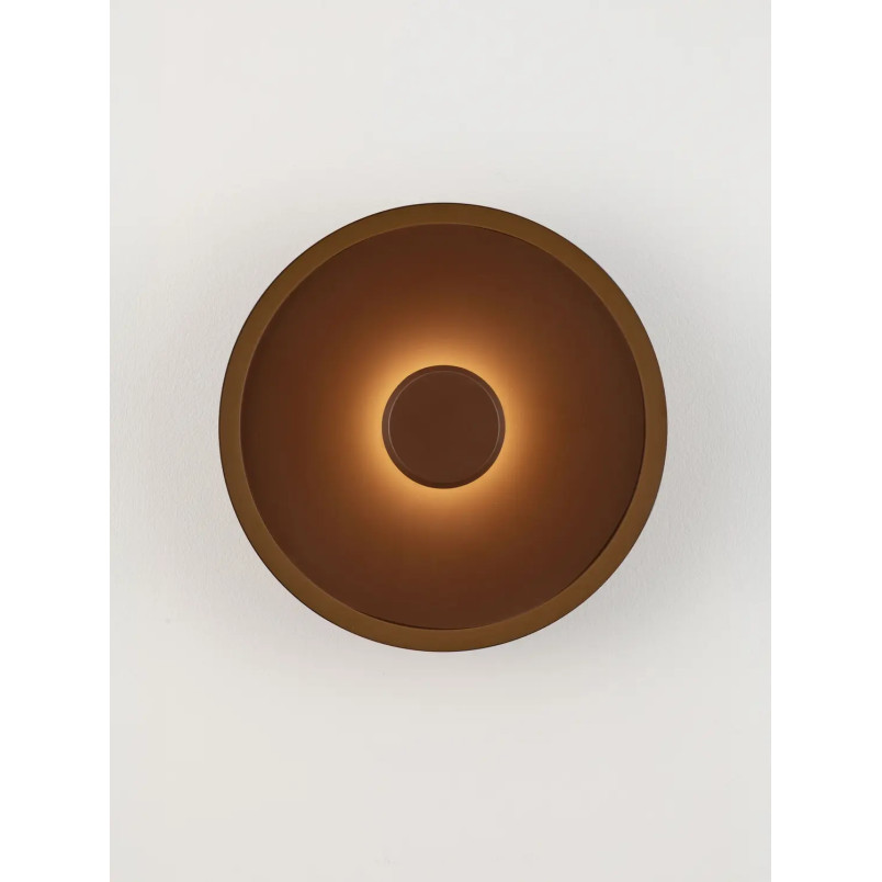 Kinkiet okrągły modern - ściemniany Appio 25,5cm LED CCT 2700-3000-4000K ciemny brąz