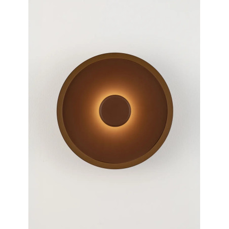 Kinkiet okrągły modern - ściemniany Appio 25,5cm LED CCT 2700-3000-4000K ciemny brąz