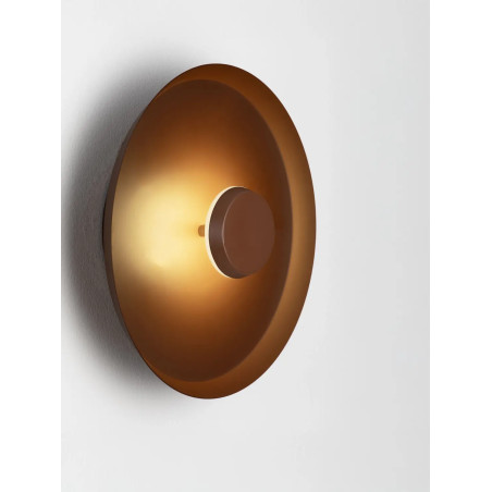 Kinkiet okrągły modern - ściemniany Appio 25,5cm LED CCT 2700-3000-4000K ciemny brąz