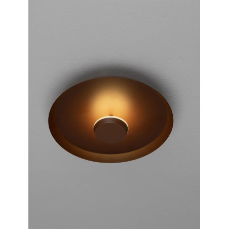 Kinkiet okrągły modern - ściemniany Appio 25,5cm LED CCT 2700-3000-4000K ciemny brąz