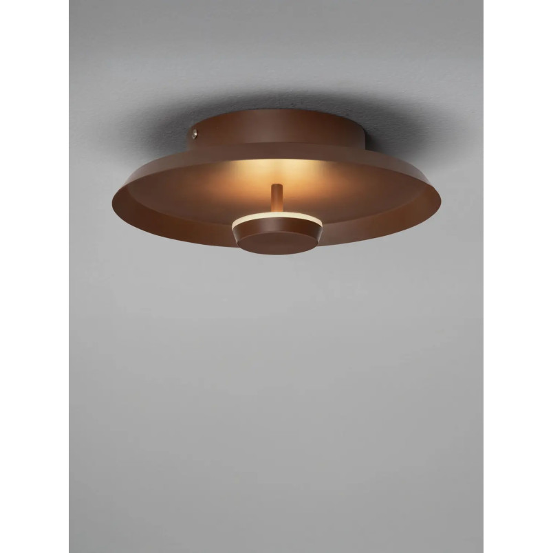 Kinkiet okrągły modern - ściemniany Appio 25,5cm LED CCT 2700-3000-4000K ciemny brąz