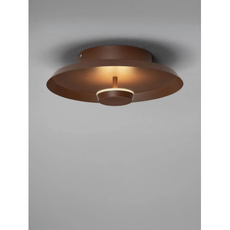 Kinkiet okrągły modern - ściemniany Appio 25,5cm LED CCT 2700-3000-4000K ciemny brąz