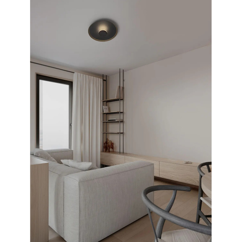 Kinkiet okrągły modern - ściemniany Appio 35,5cm LED CCT 2700-3000-4000K czarny