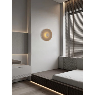 Kinkiet okrągły modern - ściemniany Appio 35,5cm LED CCT 2700-3000-4000K beżowo-szary