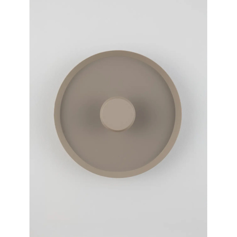Kinkiet okrągły modern - ściemniany Appio 35,5cm LED CCT 2700-3000-4000K beżowo-szary