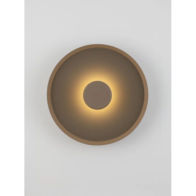 Kinkiet okrągły modern - ściemniany Appio 35,5cm LED CCT 2700-3000-4000K beżowo-szary