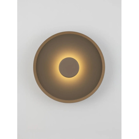 Kinkiet okrągły modern - ściemniany Appio 35,5cm LED CCT 2700-3000-4000K beżowo-szary