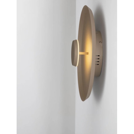 Kinkiet okrągły modern - ściemniany Appio 35,5cm LED CCT 2700-3000-4000K beżowo-szary
