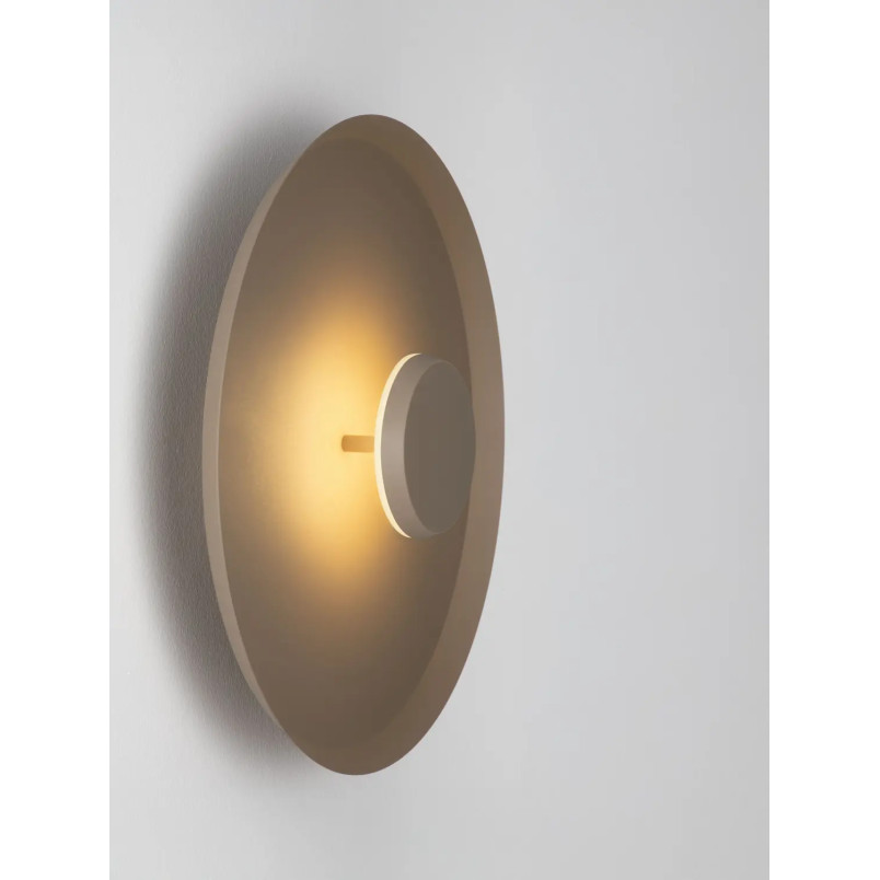 Kinkiet okrągły modern - ściemniany Appio 35,5cm LED CCT 2700-3000-4000K beżowo-szary