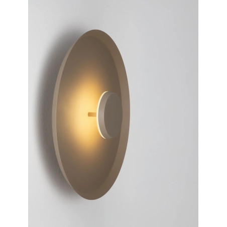 Kinkiet okrągły modern - ściemniany Appio 35,5cm LED CCT 2700-3000-4000K beżowo-szary