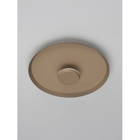 Kinkiet okrągły modern - ściemniany Appio 35,5cm LED CCT 2700-3000-4000K beżowo-szary