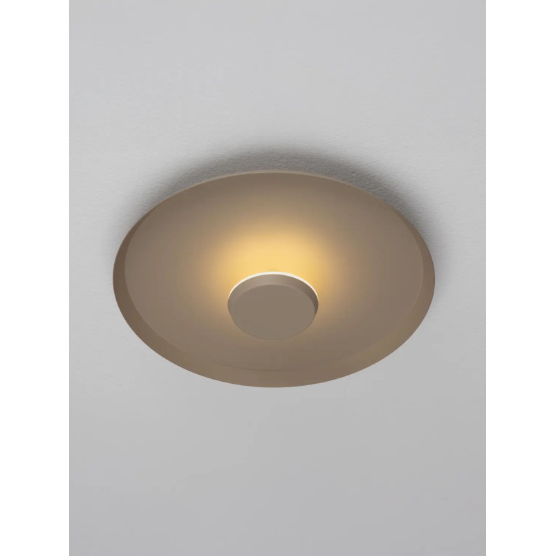 Kinkiet okrągły modern - ściemniany Appio 35,5cm LED CCT 2700-3000-4000K beżowo-szary