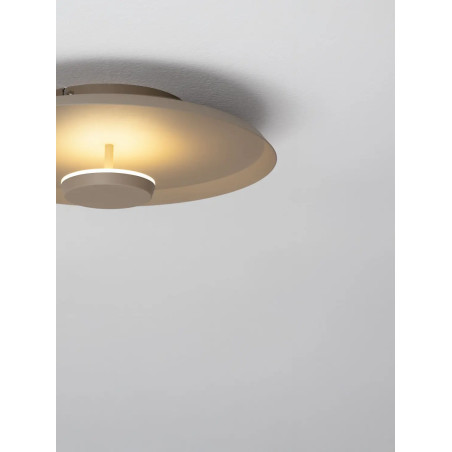 Kinkiet okrągły modern - ściemniany Appio 35,5cm LED CCT 2700-3000-4000K beżowo-szary