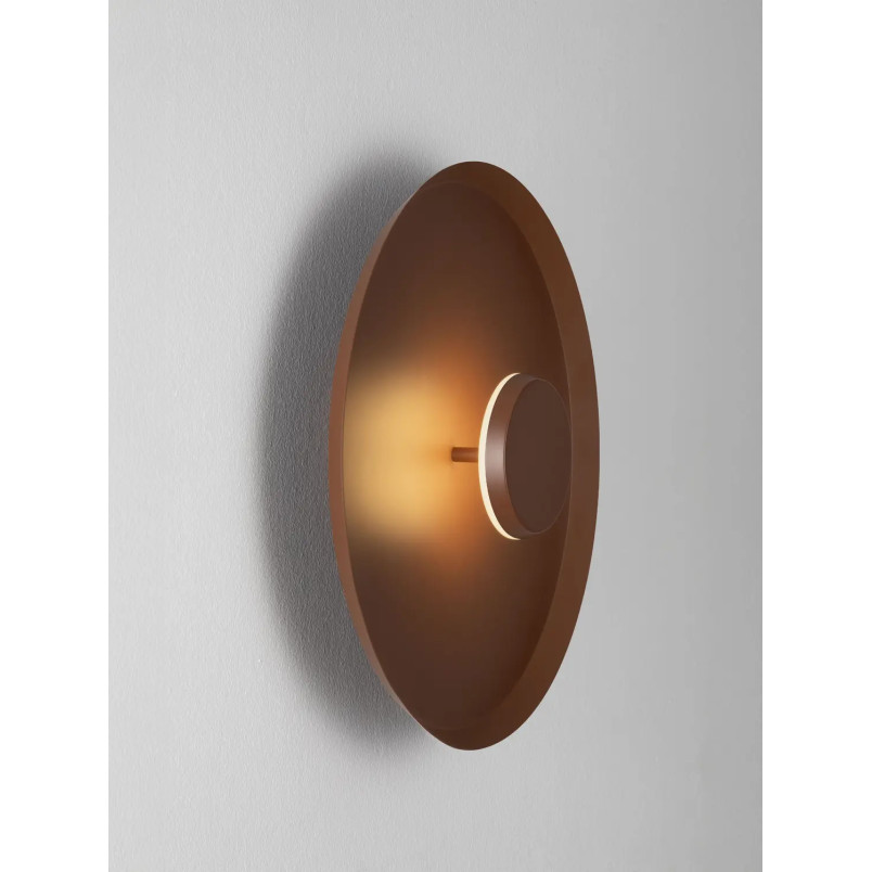 Kinkiet okrągły modern - ściemniany Appio 35,5cm LED CCT 2700-3000-4000K ciemny brąz