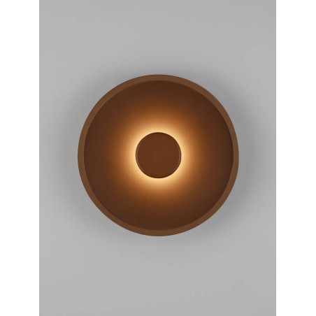Kinkiet okrągły modern - ściemniany Appio 35,5cm LED CCT 2700-3000-4000K ciemny brąz