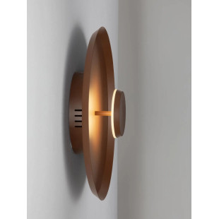 Kinkiet okrągły modern - ściemniany Appio 35,5cm LED CCT 2700-3000-4000K ciemny brąz