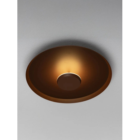 Kinkiet okrągły modern - ściemniany Appio 35,5cm LED CCT 2700-3000-4000K ciemny brąz